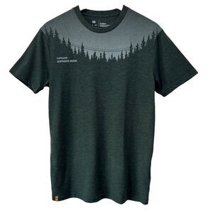 TENTREE Treeblend Organic Tencel Shirt S Capilano Suspension Bridge Forest Green